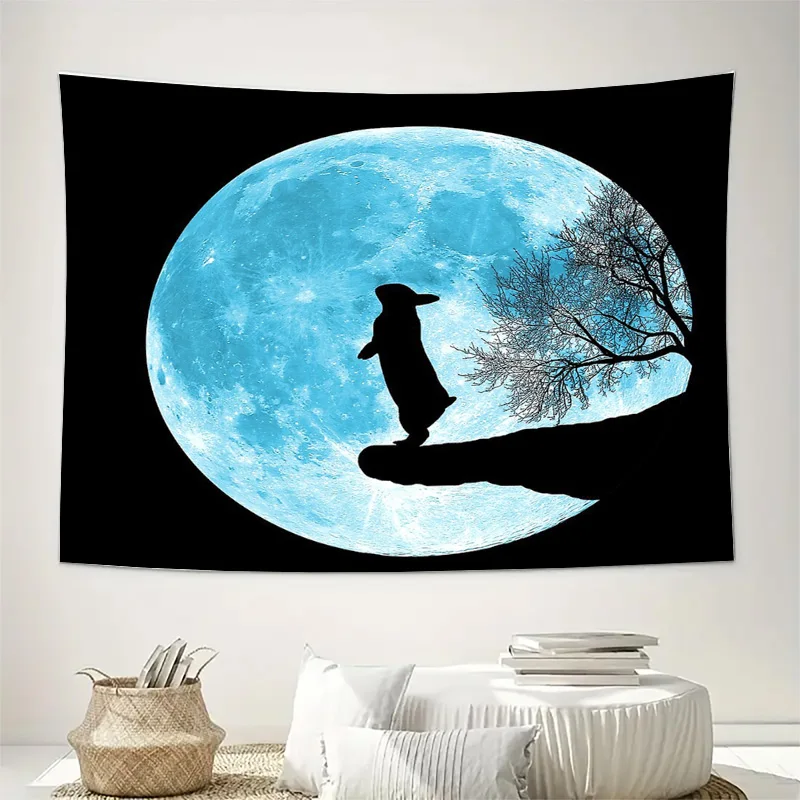 غالاكسي نسيج القمر نسيج الفضاء نسيج السماوية الجدار الشنق سديم ديكور الكون خلفية ديكور غرفة نوم ديكور غرفة النوم #2