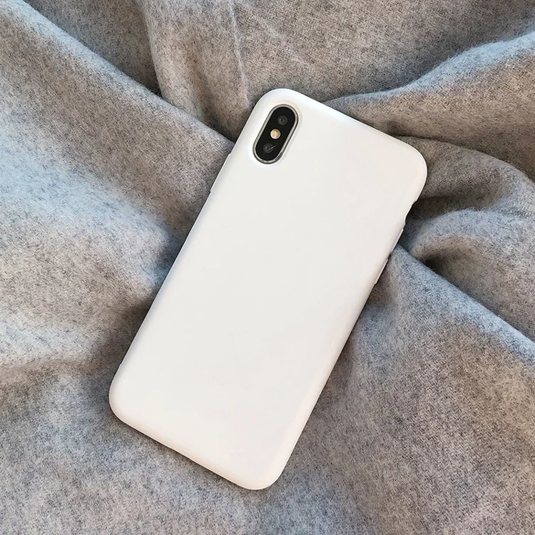 White Matte Phone Case For iPhone 6 6S 7 8 Plus X 10 SE 2020 11 12 Pro XR XS Max Silicone Soft TPU Case For iPhone 12 mini Cover