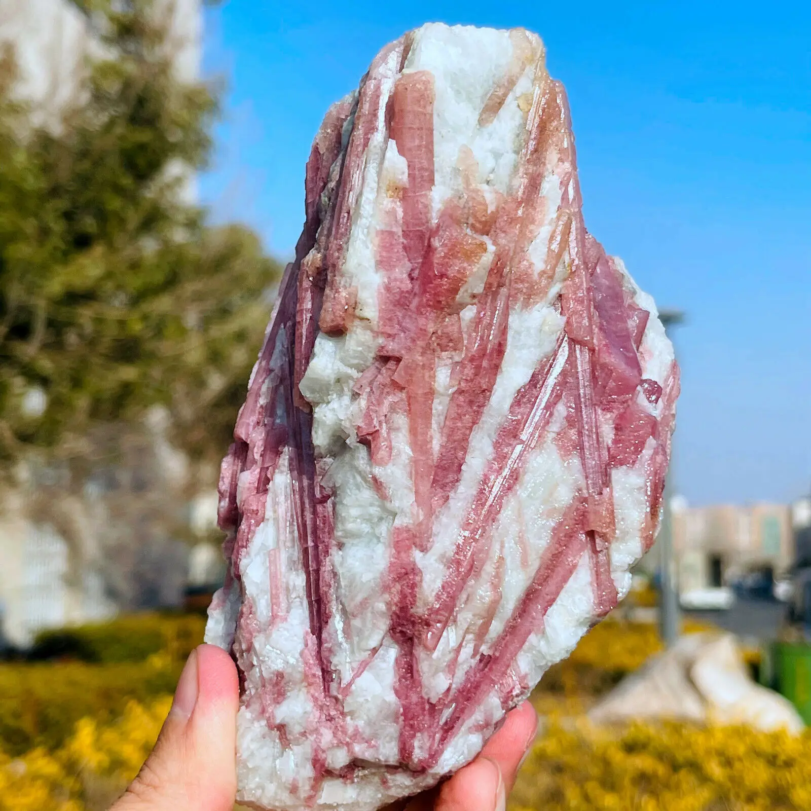 Natural Pink Tourmaline Rough Ore,Quartz Crystal Energy Stone,Mineral Reiki Healing Decor,Degaussing Meditation Gem