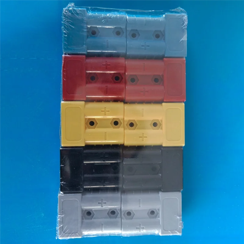 AB47-10PCS أندرسون نمط موصل قابس مجموعة كيت 50A مع أندرسون مقبض رافعة شوكية شحن البطارية موصلات سريعة مجموعة رمادي