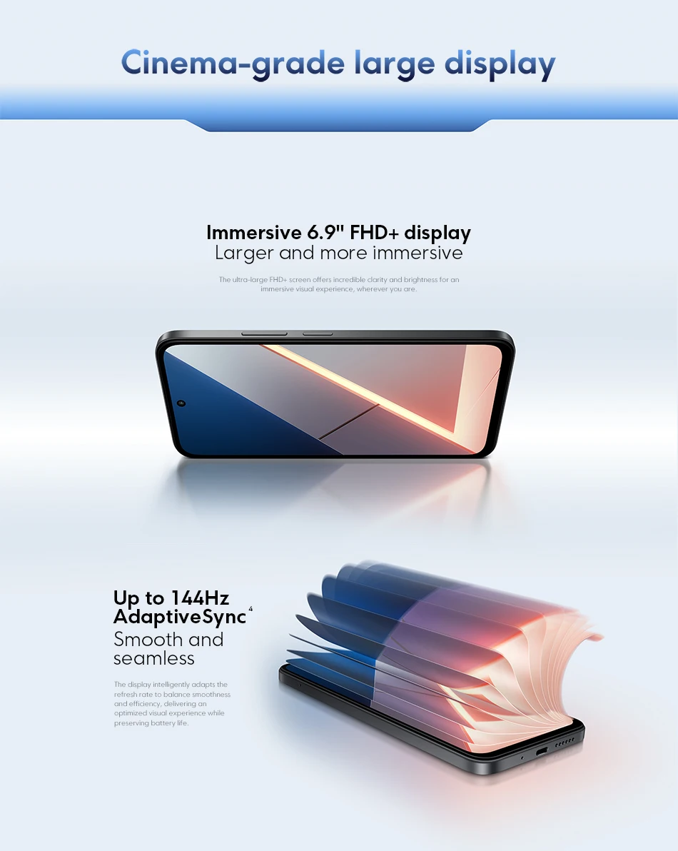 POCO M8s Global Version 5G Smartphone 128GB 256GB Snapdragon® 6s Gen 3 6.9" 144Hz Display 50MP Camera NFC 7000Ah 33W