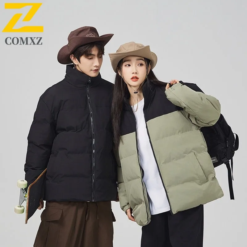 

COMXZ 25 Winter Versatile Coat Black Gold Padded Coat Graphene Lock Warm Men Thick Down Jacket Stand Collar Padded Coat