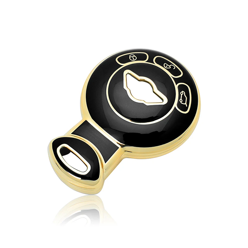 Gold TPU Shell Fob for BMW Mini Cooper Clubman Countryman Paceman Roadster R56 R57 CAS3 Smart Car Key Case Cover Key Keychain