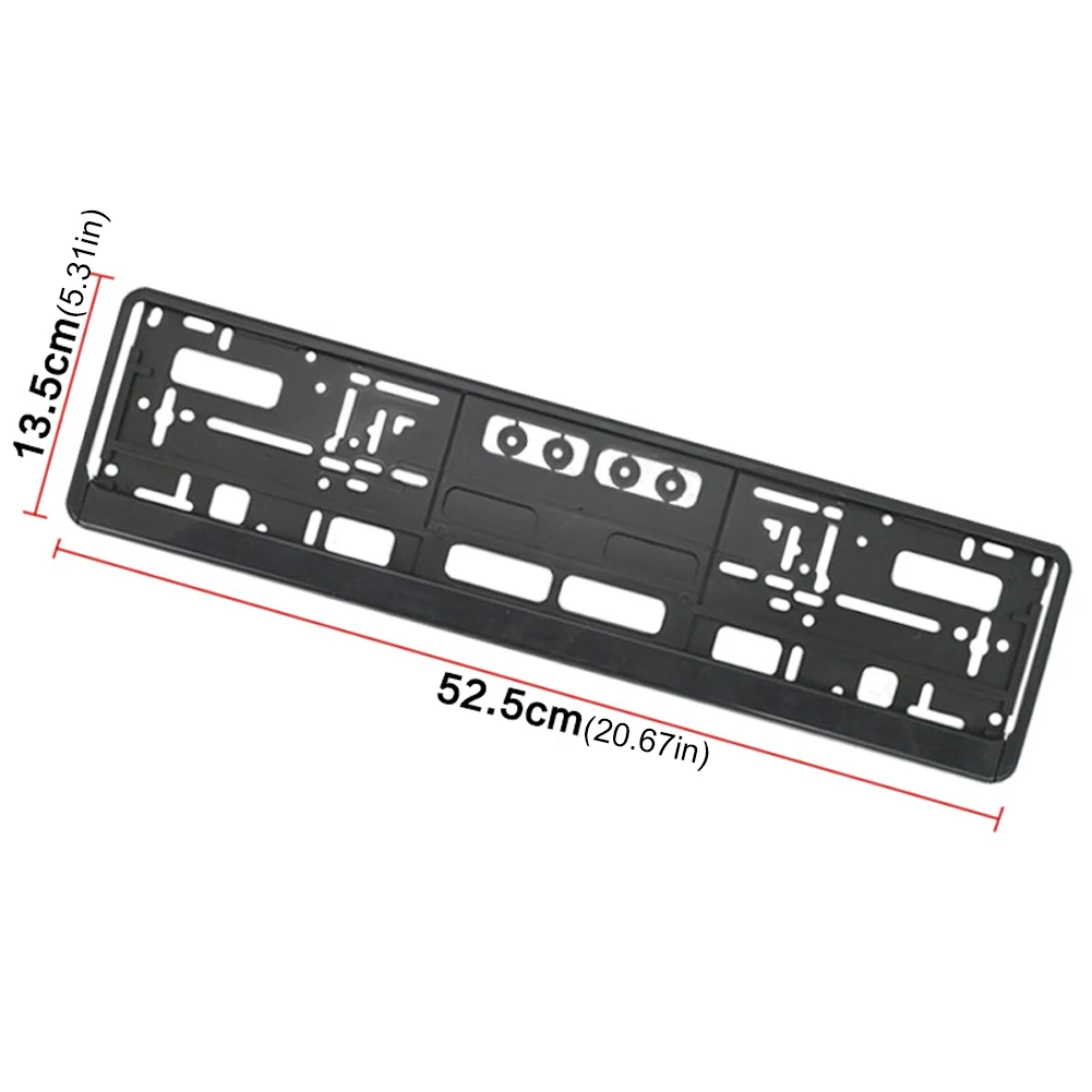 2Pcs Car Licence Plate Bracket Black License Plate Holder Mount EU Standard License Plate Frame Cover Anti-corrosion