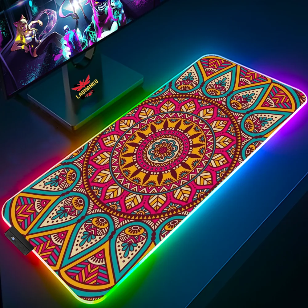 Moroccan Pattern Mousepad Gamer 900x400 Desk Mat Mause Pad Gaming Setup Accessories Desktops Mouse Mats Keyboard Extended Xxl Pc