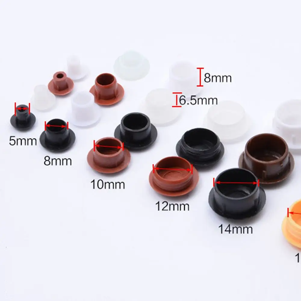 50 pces grommet furo de broca plug buraco ornamento tampa de proteção exterior tampas de furo de móveis poeira plug rolha parafuso decoração