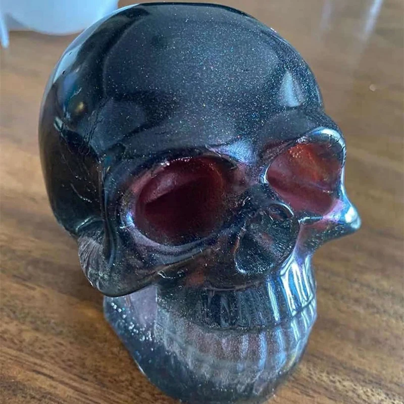 Grande Crânio Silicone Resina Molde, Halloween Vela Molde, DIY Sabão Making, Epóxi