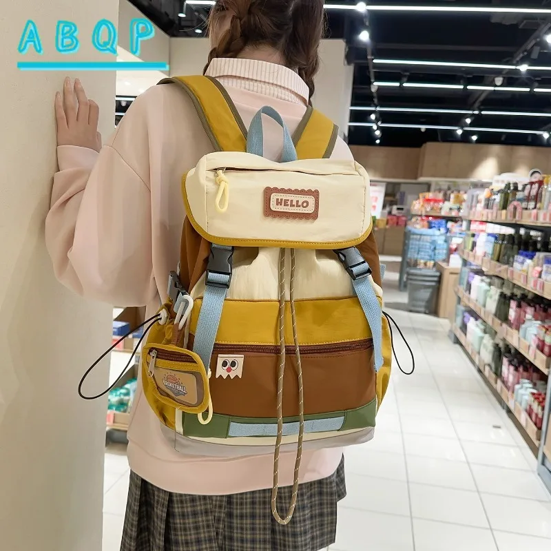 New Cartoon Backpack Fashionable Women's Backpack Large Capacity Color Matching Leisure Travel Women's Backpack High Quality