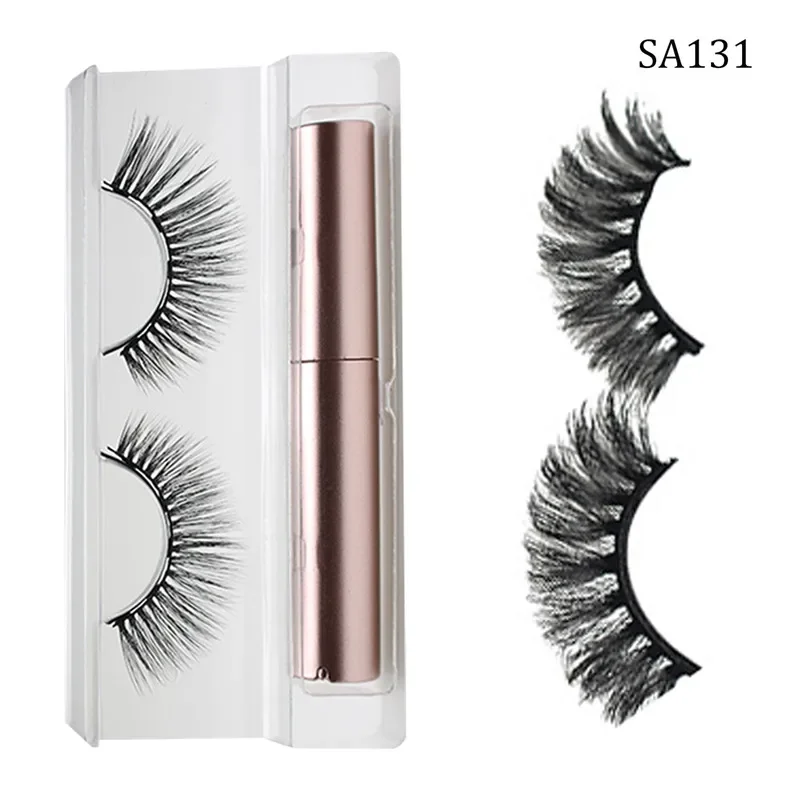 Magnetic Eyelashes Set with Magnet Eyeliner - Single Pair of False Lashes