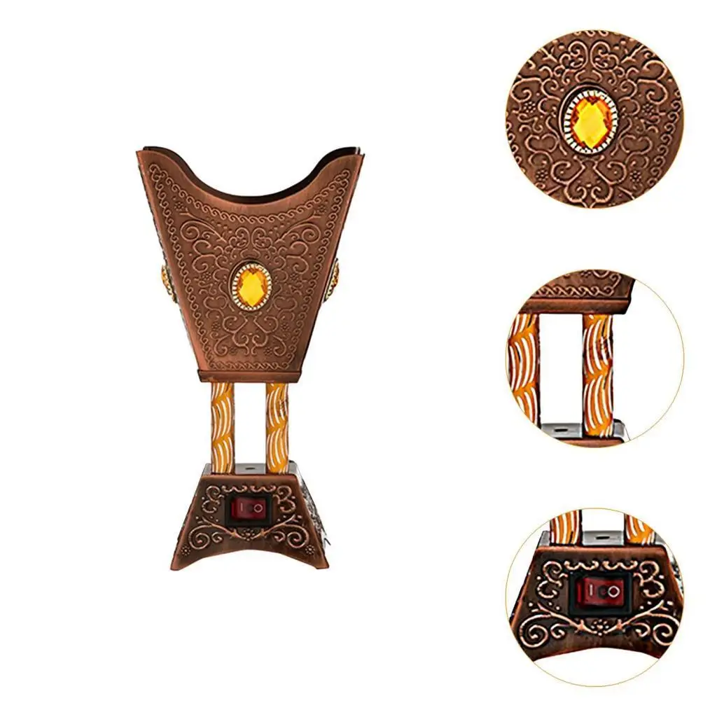 Metal Incense Burner Electric Arabic Style Censer Artistic Home Decoration for Yoga Meditation Spa and Relaxation