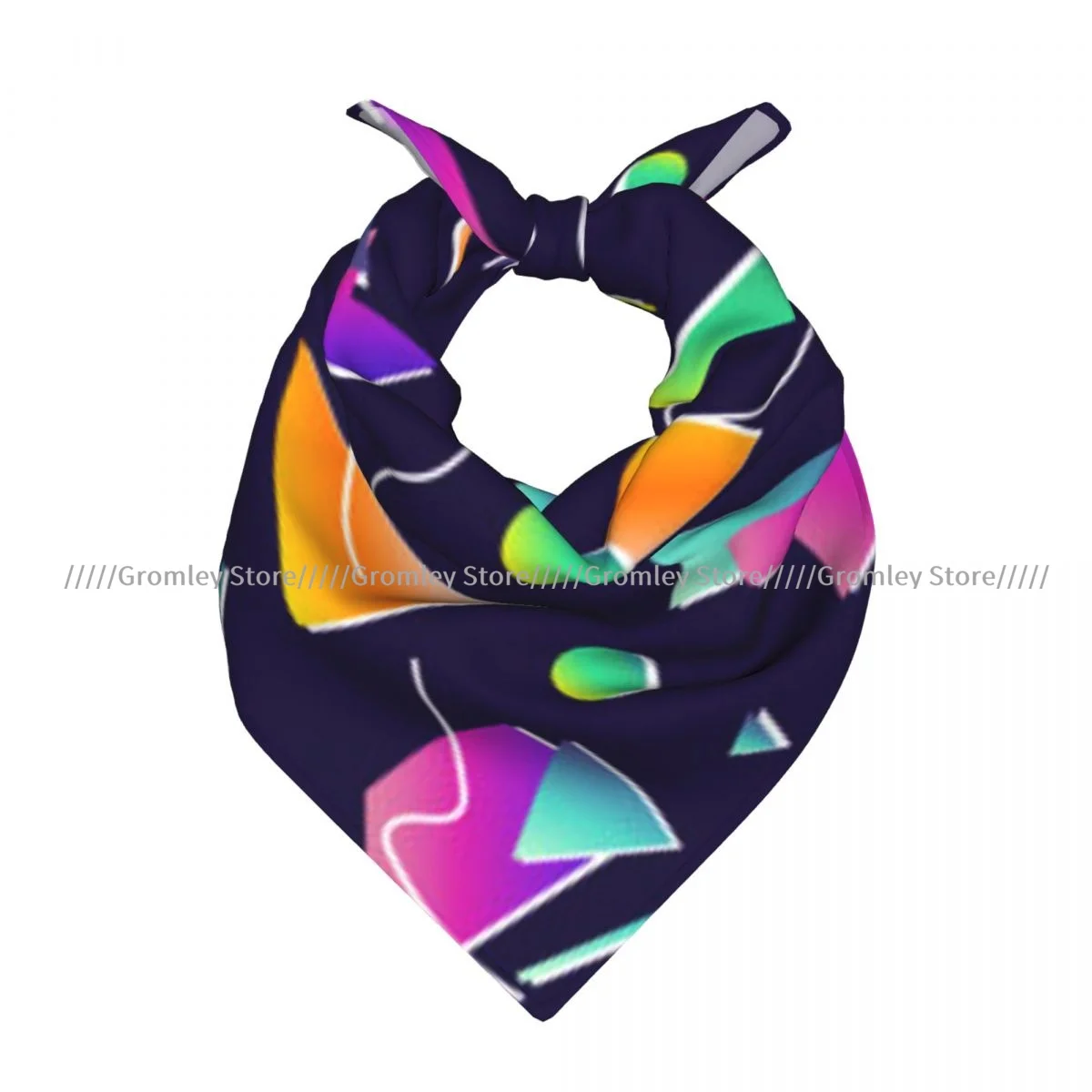 

Colorful Geometric Shapes Square Towel Multifunctional Neck Scarf Hair Bandana