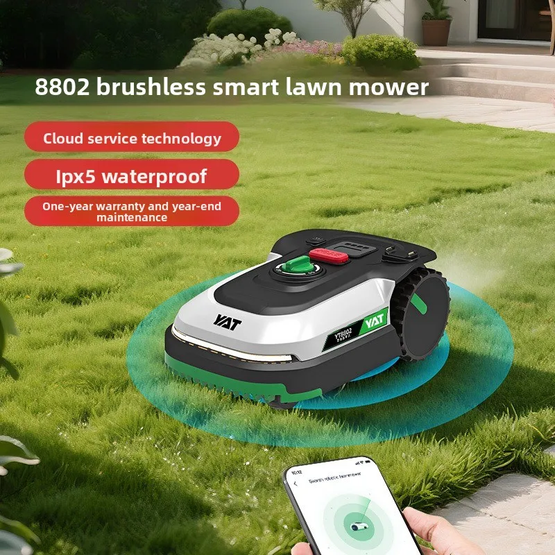 

8802 Интеллектуальный робот для кошения газона, газонокосилка с литиевой батареей, маленькая бытовая газонокосилка, садовая трава