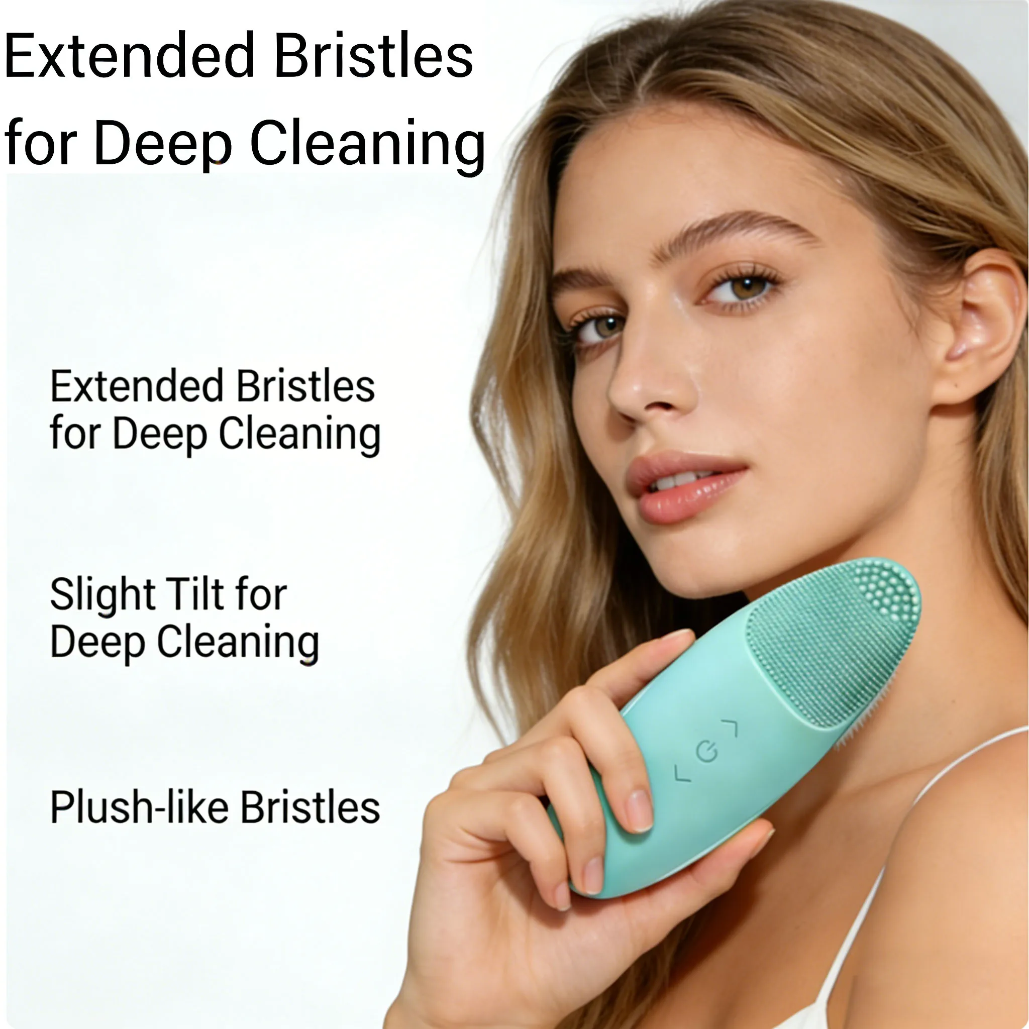 YUNCHI Verwarmingsreiniger Elektrisch Sonic Gezichtsreiniging Zorgapparaat Oplaadbare Peeling Vibrerende Massager IPX7 Waterdicht