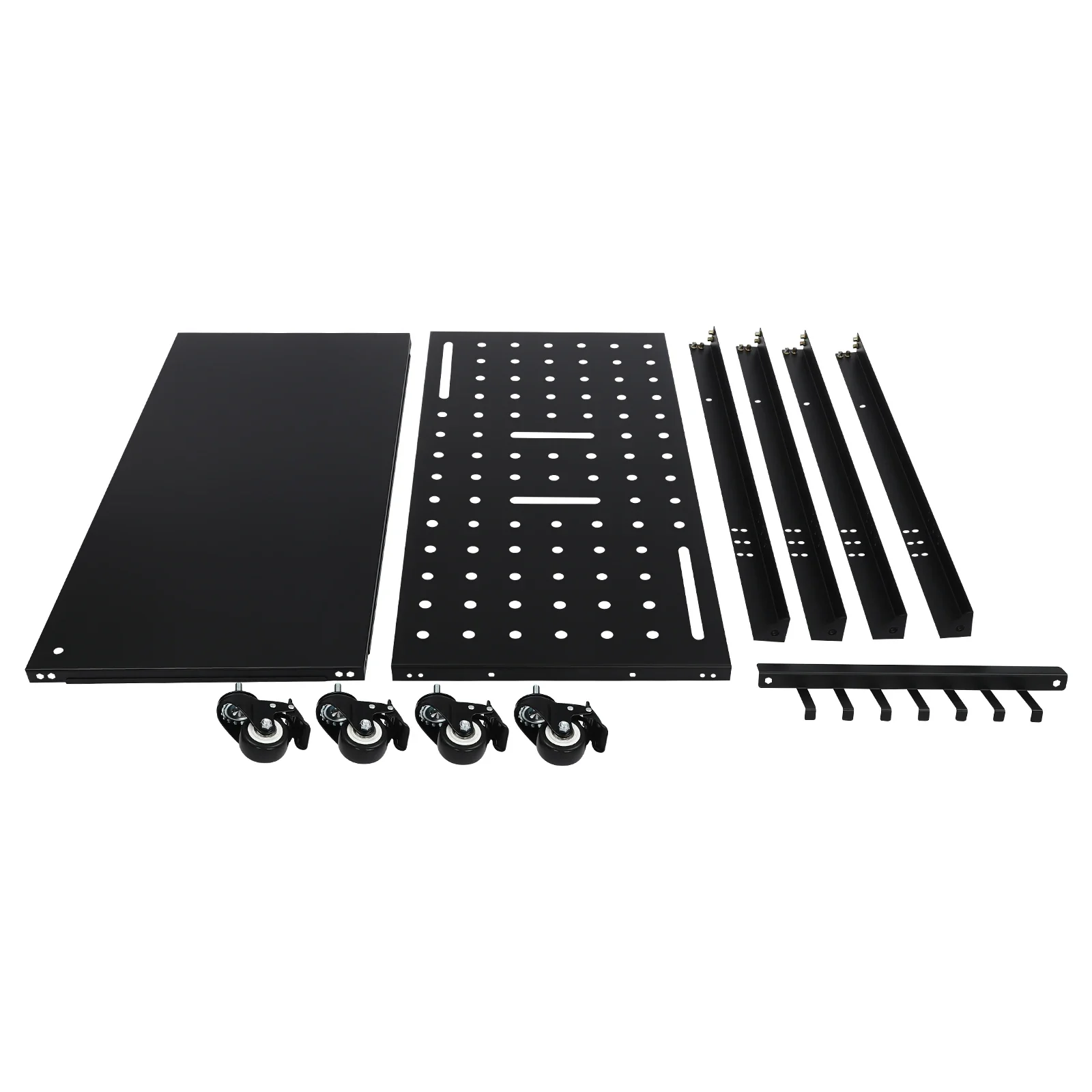 Mesa de soldagem com alta capacidade de carga, grande espaço de trabalho, slots e furos ajustáveis para fixação, perfeita para soldagem irregular