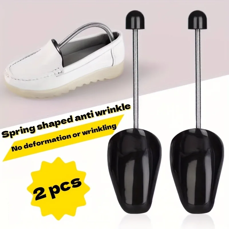 1 Paar verstellbare Schuhspanner aus Kunststoff für Damen und Herren, verhindern Verformung, Falten und sorgen für die Formhaltung der Schuhe, schwarz – Detail 2