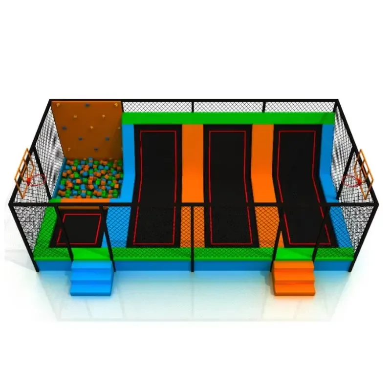 Small Indoor Outdoor Trampoline Park 50 Square Meters For Sale