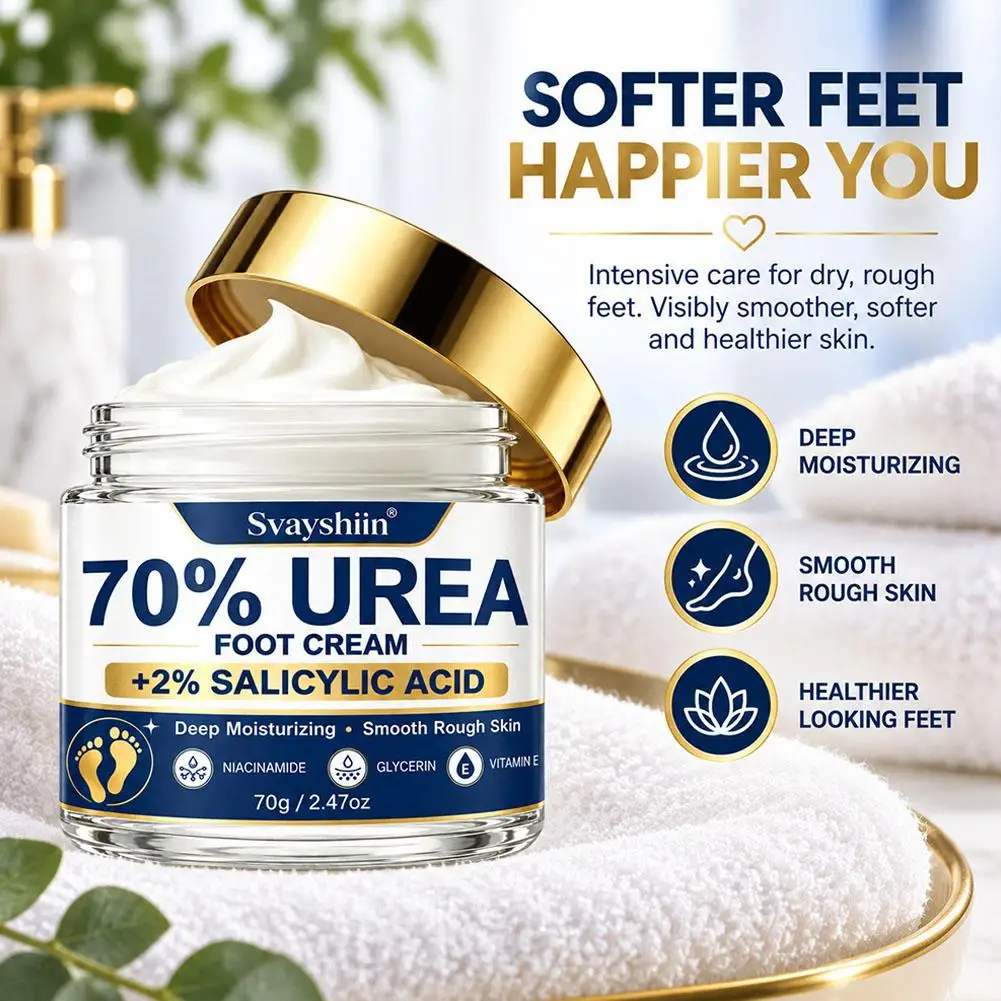 Urea Foot Cream Deep Moisturizing Smooth Rough Skin Quick-Absorbing Non-Greasy Intensive Care For Dry, Rough Feet