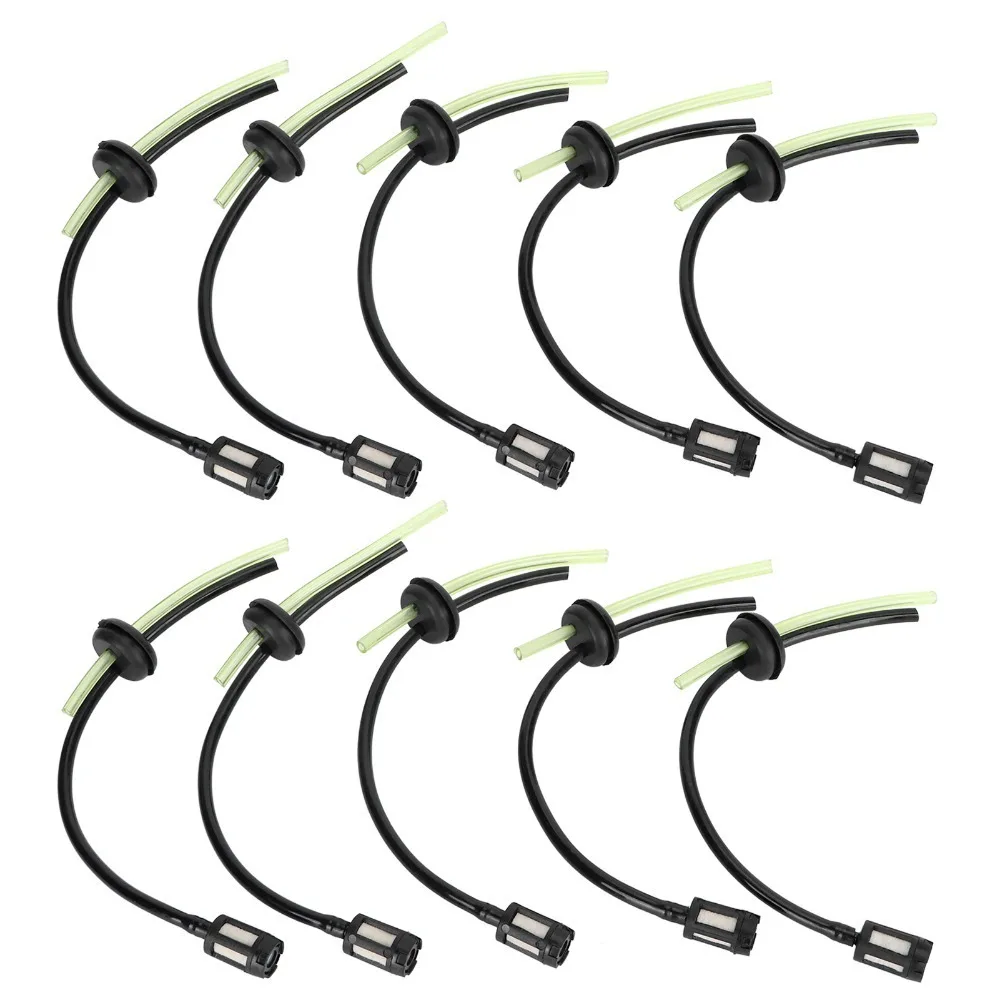 10pcs 2 Hole Design Fuel Filter Hose Kit Black and Green Plastic Fuel Filter Grommet Kit Compact Replacement Parts for GX35