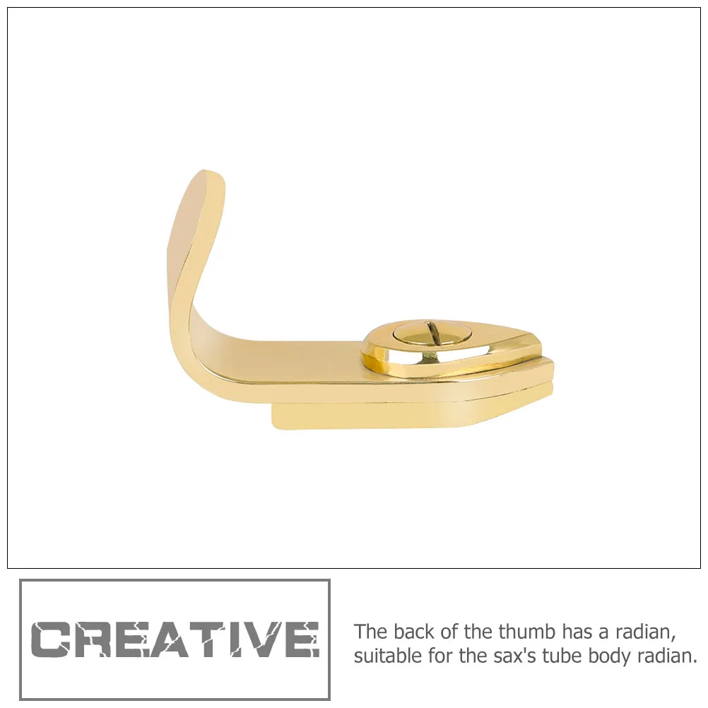 

1Pcs Saxophone Thumb Rest Metal Durable Comfortable Ergonomic Design Perfect Thumb Protector Replacement Accessory for Saxophone