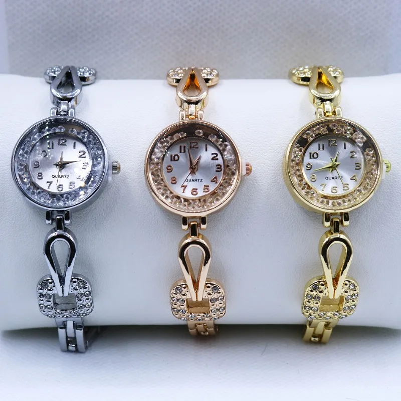 

Fashion Stainless Steel Wristwatch Circular Small Dial Hollow Buckle Strap Good-Looking Quartz Clock Simplicity Party Gift Watch
