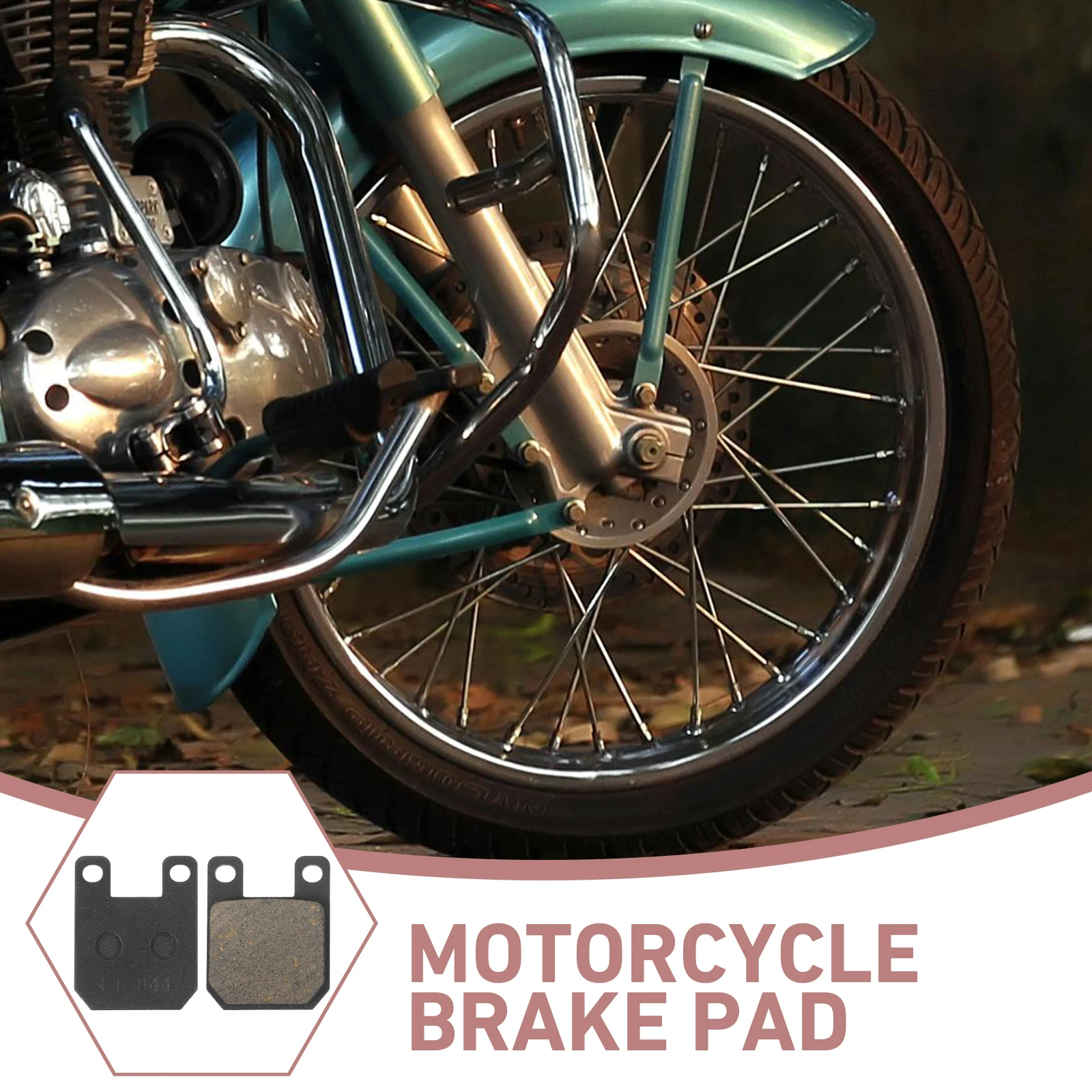

2pcs Motorcycle Brake Pads Accessories for 110cc 125cc ATV Scooter Semi Metal Front Disc Brakes Set Stopping Power Long