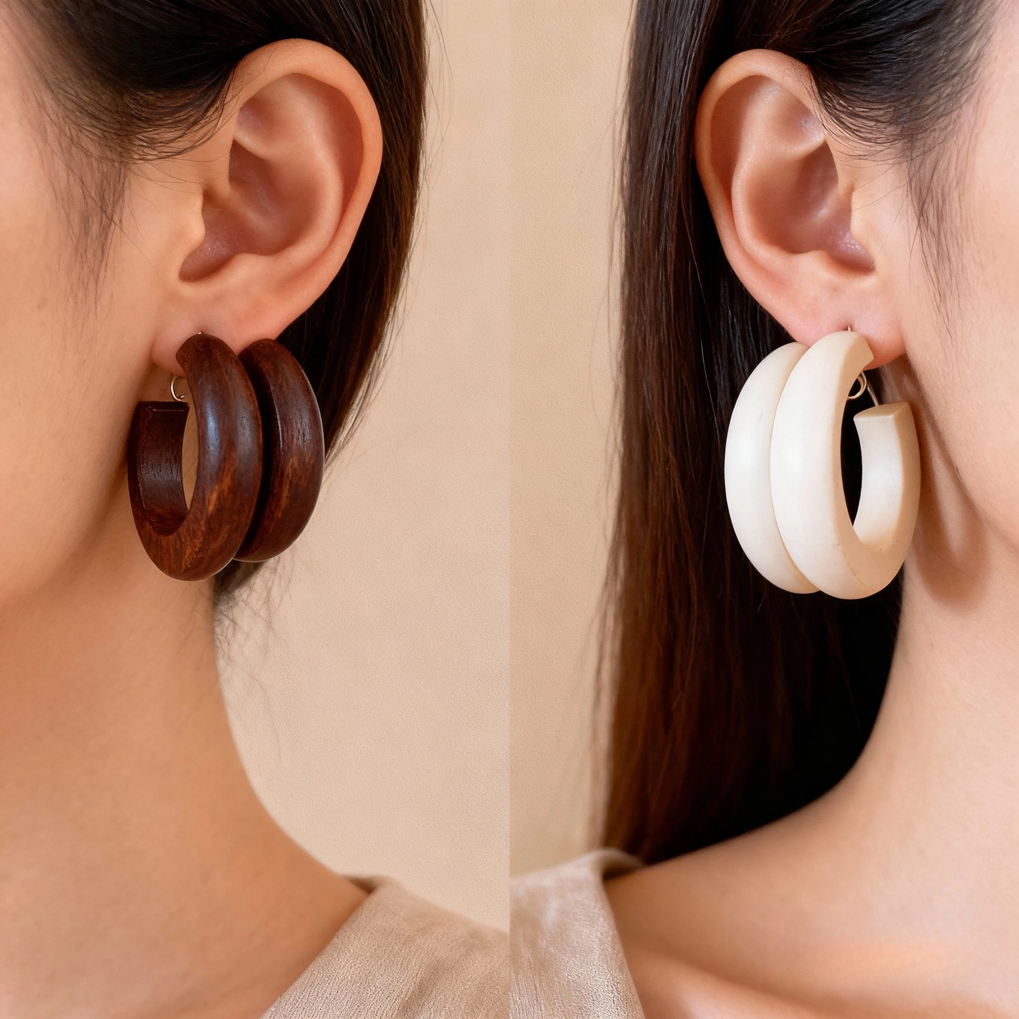 أقراط على شكل حرف C تصميم أنيق وخواتم أذن أنيقة وفريدة من نوعها ومتعددة الاستخدامات ومجوهرات مناسبة للنساء 2026 أكريليك كوري #2