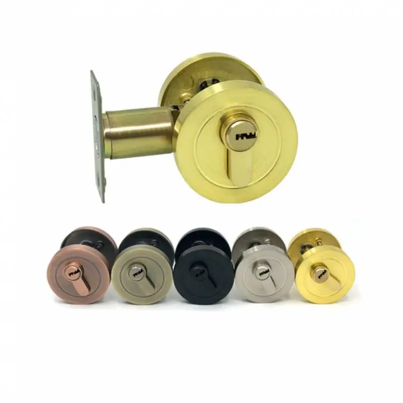 Round Zinc Alloy Invisible Security Door Lock Self-Defense Door Stop Travel Anti-theft Door Lock Safety Home Latch