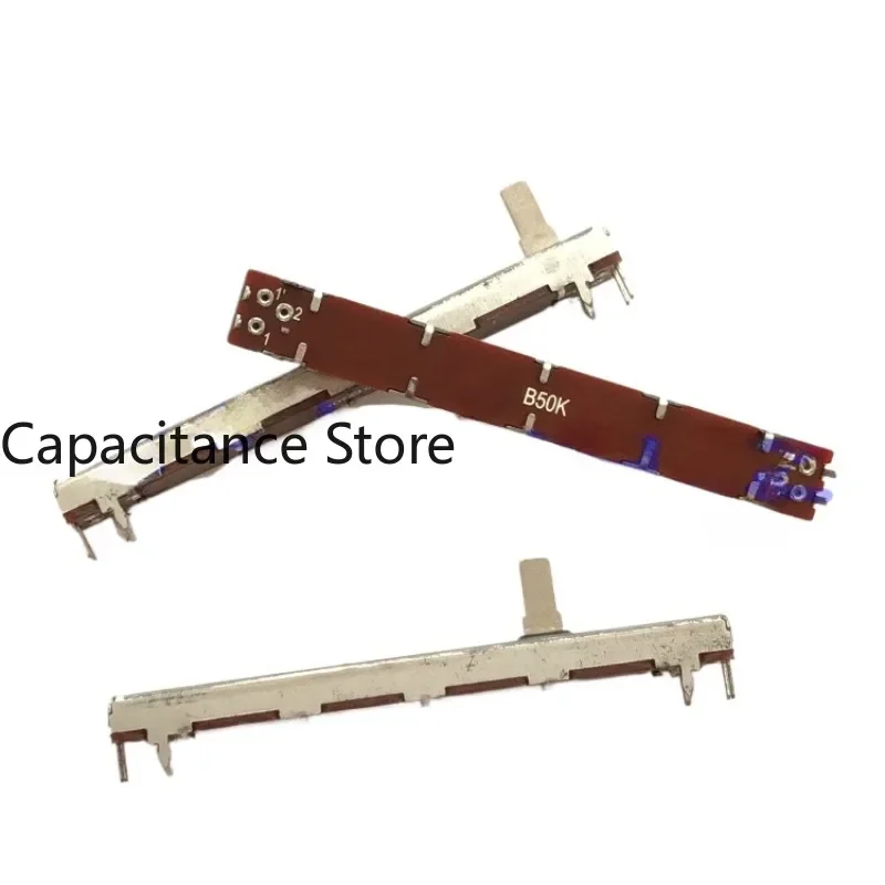 

5PCS 7.5cm potentiometer 6021 type dual B50K electronic piano tuning table volume direct sliding pusher