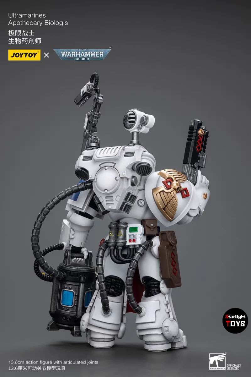 مجسم مفصلي Joytoy 1/18 - Warhammer 40K Ultramarines Legion Apothecary، لعبة مجسمة، هدية