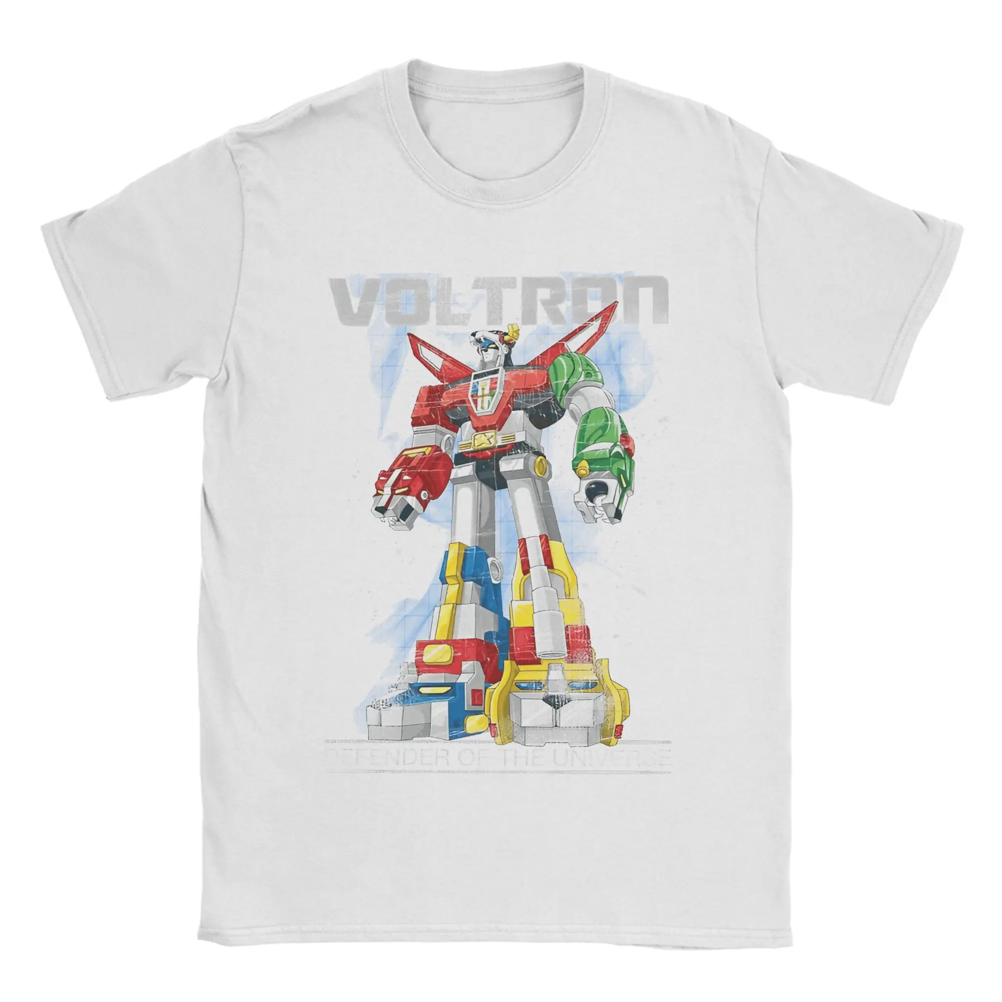 Men's Anime Voltron T Shirts Cotton Clothing Vintage Short Sleeve Crew Neck Tee Shirt Printed T-Shirt