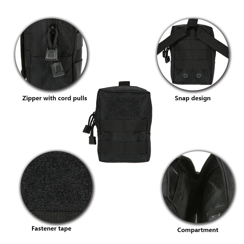 Riñonera táctica MOLLE con parche Velcro PVC – Botiquín caza - imagen 2