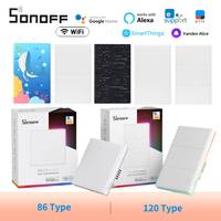 SONOFF TX Ultimate T5 WiFi Smart Wall Switch 1/2/3/4CH 3CH Support Curtain Motor Mode Via EWeLink Alexa Google Alice Smartthings