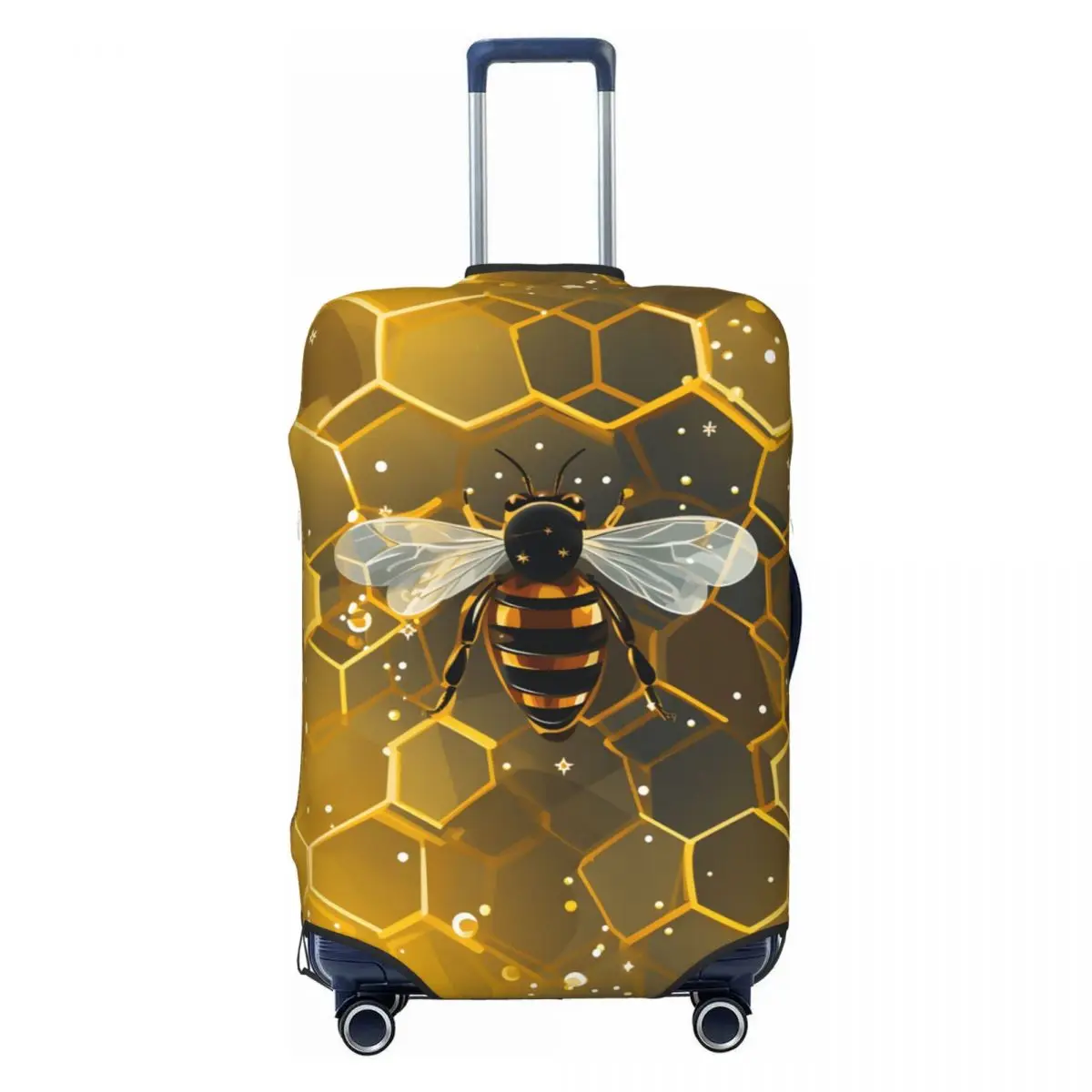 

Honeycomb And Bee Pattern Luggage Cover Elastic Travel Suitcase Protective Covers Suit For 18-32 inch