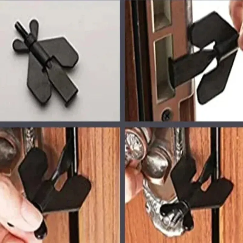 Portable Hotel Door Lock Live Alone Self-Defense Door Stop Travel Anti-theft Door Stopper Childproof Door Lock Safety Home Latch view 6