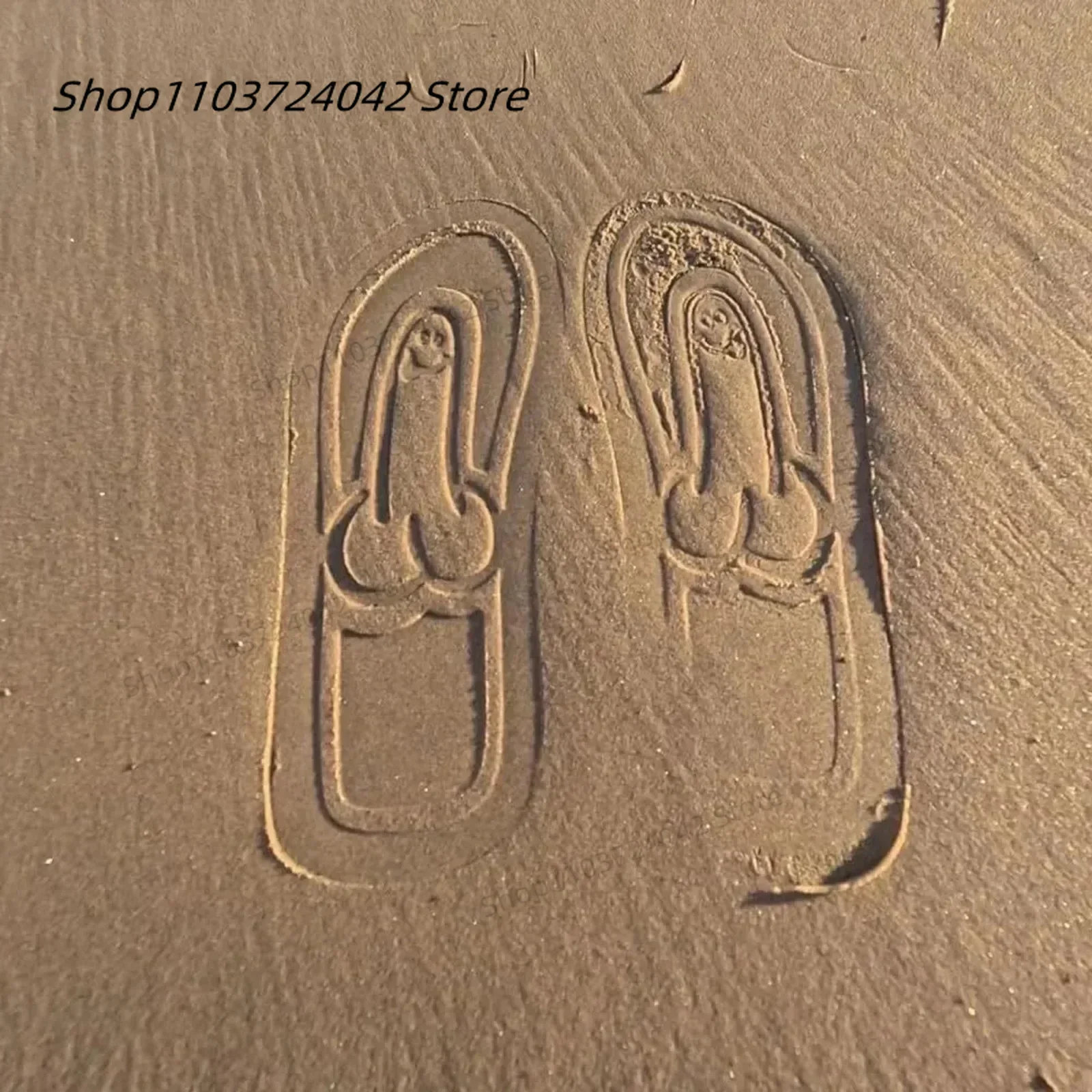 Hidden Bottom Pattern Slippers Interesting Slippers Comfortable Outdoor Beach Shoes Slippers