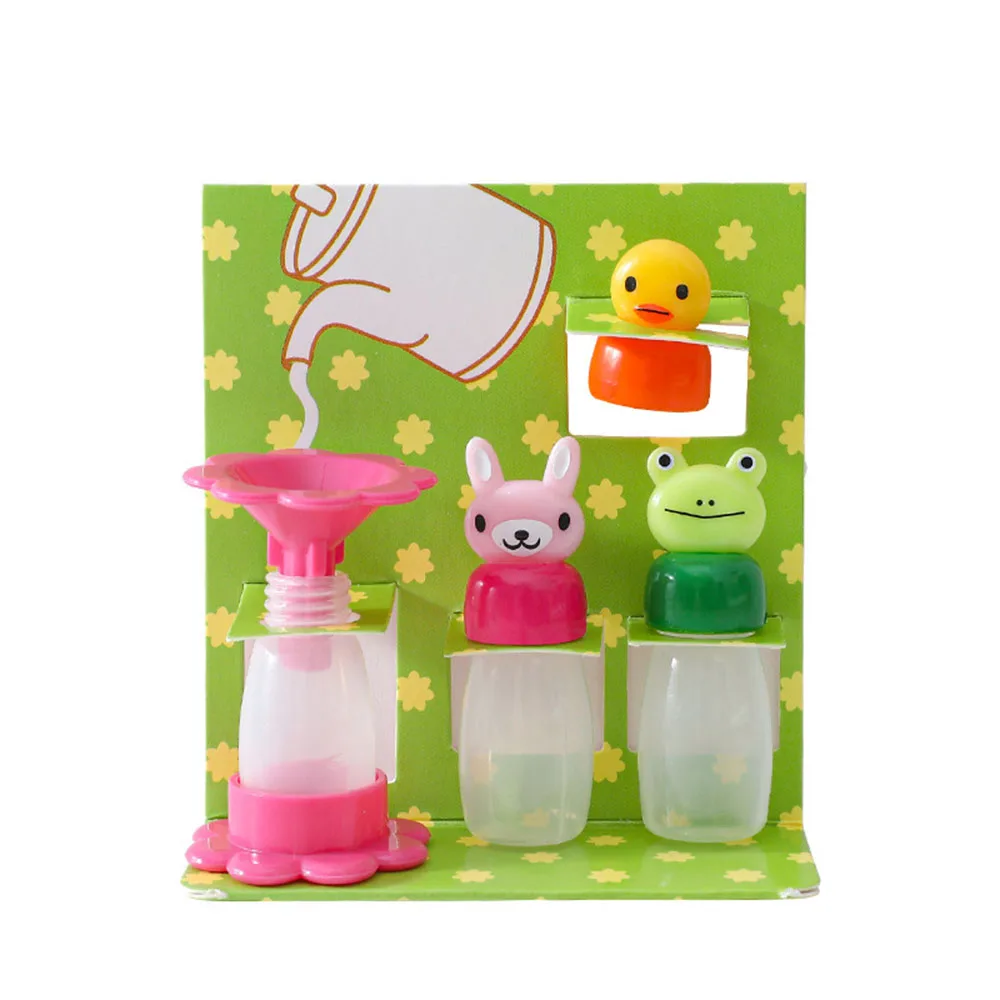 3pcs/set Mini Seasoning Sauce Bottle Small Containers Lovely Rabbit Frog Duck Bottles For Bento Lunch Box Kitchen Jar Accessory