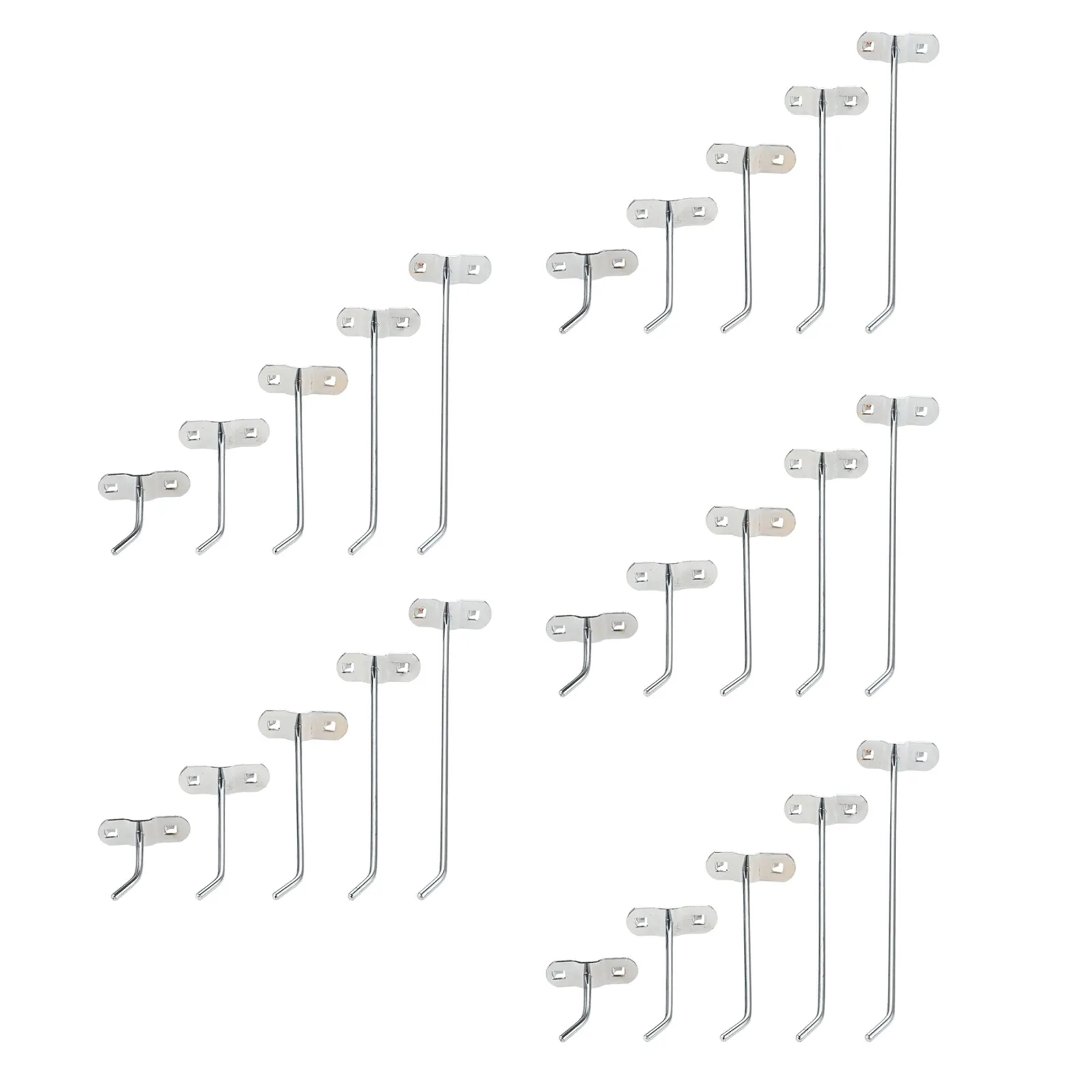 5Pcs 5/10/15/20/25cm Hole Board Hooks Hanger Tools Rack Accessory Wall Storage Display Hardware Pendant for Garage Bathroom