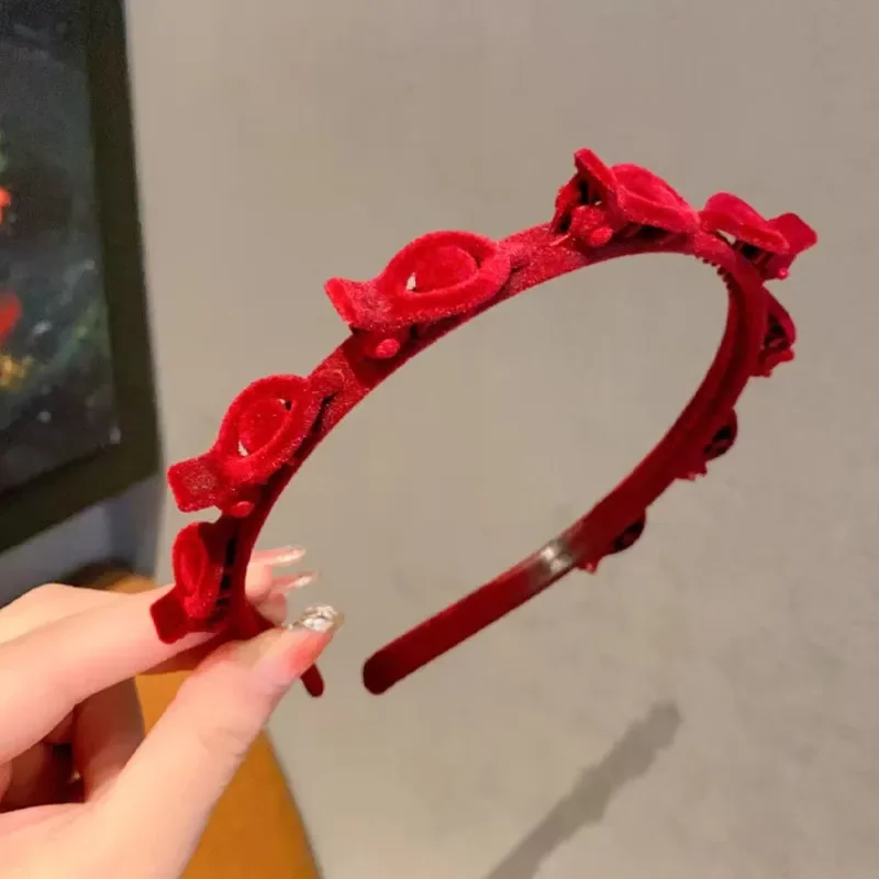 1/2/3 Pcs Flocking Braided Headband Simple Broken Hairpin Headband Fashionable Girls Face Washing Headband