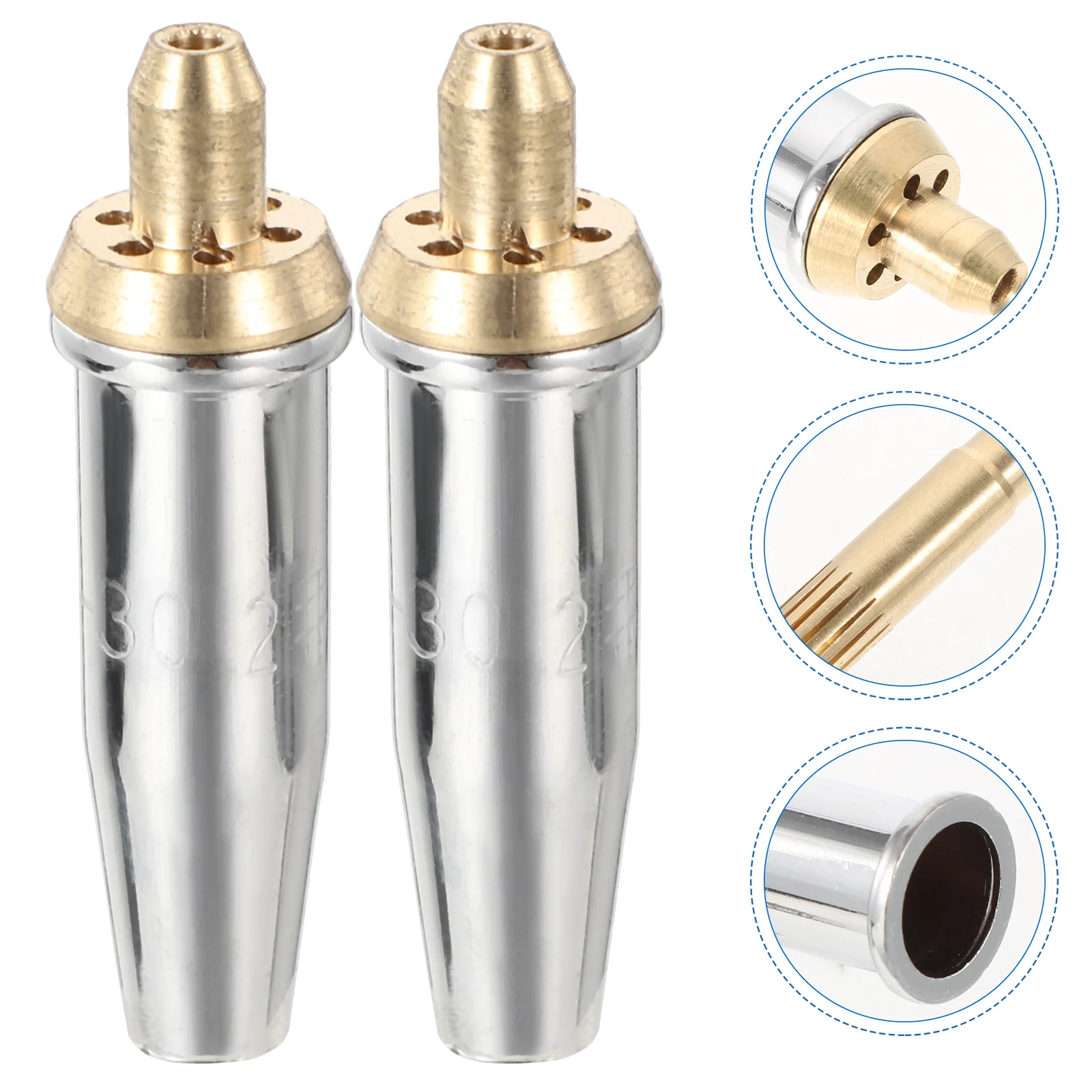 

2 Pcs Torch Spare Part Attachment Propane Cutting Nozzle Tips Heavy Duty Replacement Copper for Natural Gas