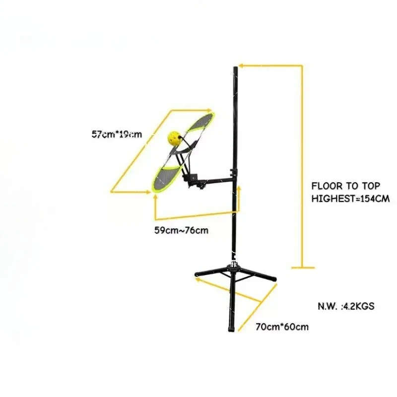 Multifunctional training equipment Pickball/tennis ball can be lifted and lowered 360 degrees to rotate portable forward and