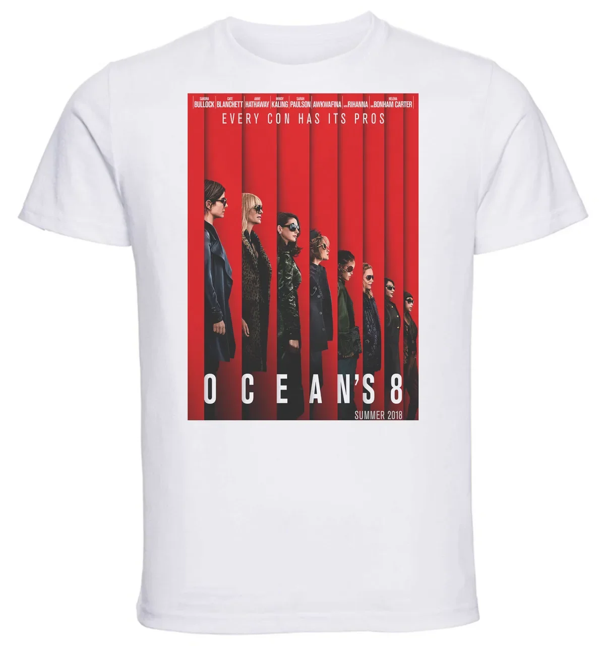 T-shirt Unisex - White - Ocean's Eight Playbill