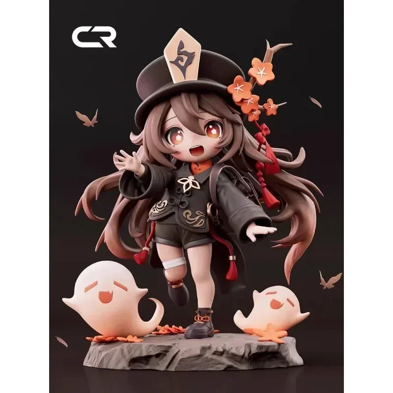 Genshin figura q versão hu tao kamisato ayaka estúdio anime pvc jogo de ação estátua coleção modelo boneca presente ornamentos de mesa