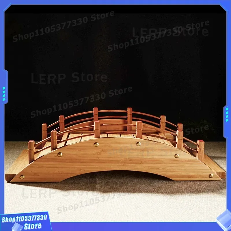 Japanese Style Wooden Square Sushi Bridge Plate Creative Sashimi Fruit Dish Home Tableware Decoration Wholesale Kitchen