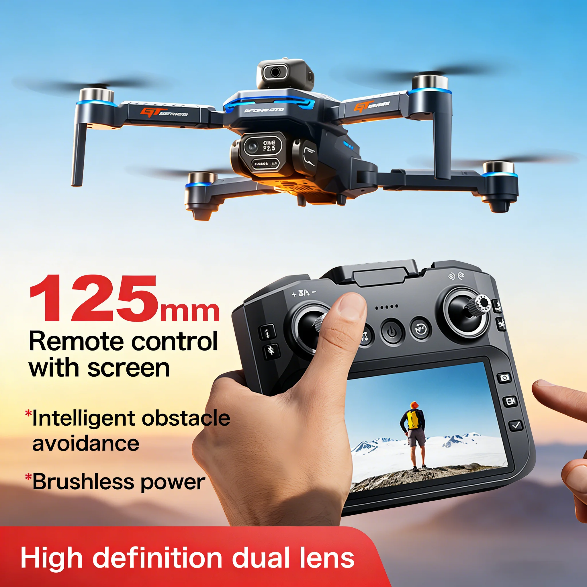 

Новый ХИТ продаж: Дрон GT8 4K с двойной профессиональной камерой, FPV, GPS, бесщеточным двигателем, оптическим позиционированием, функцией зависания, складной квадрокоптер 8K, радиоуправляемый дрон