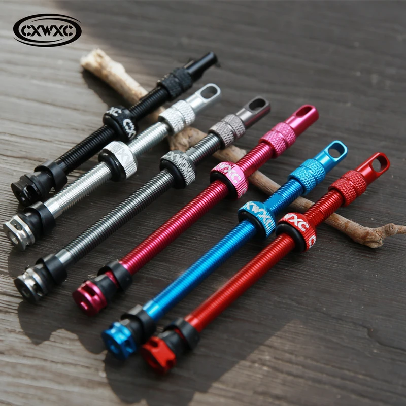 Cxwxc 1 par de válvula presta de bicicleta 45/65/85mm válvula de liga de alumínio para estrada sem câmara de ar/mtb/acessórios de válvula de aro de bicicleta de cascalho
