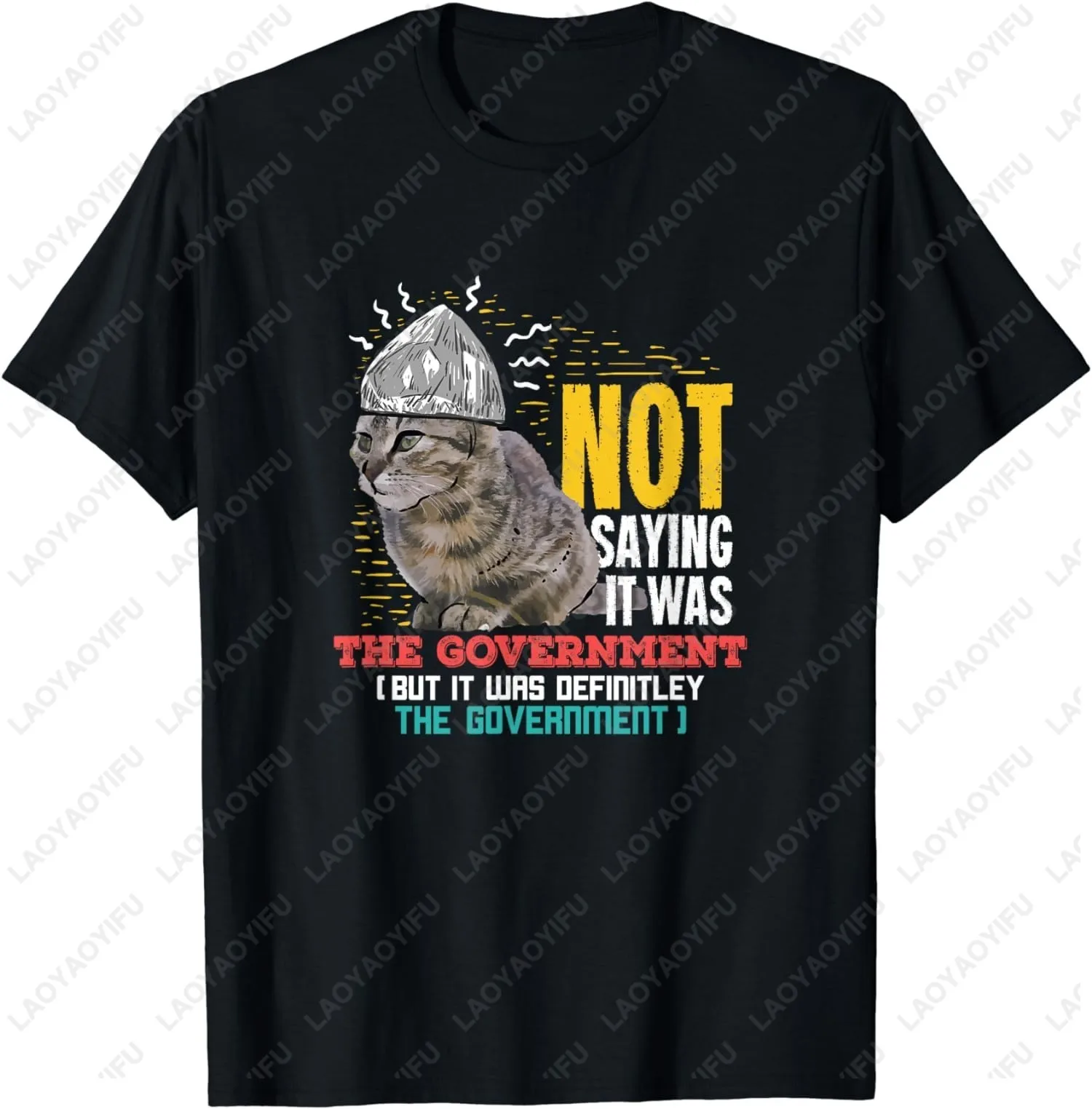 Funny Conspiracy Theory for A Conspiracy Theorist T-Shirt, Short-Sleeved Round-Neck Loose-Fitting Streetwear Top