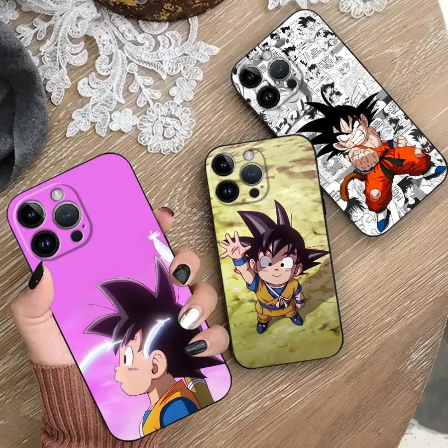 

Dragon Ball Cartoon Cute Goku Phone Case for iPhone XS X 15 16e 8 Plus SE 11 14 12 Mini 7 6s 13 Pro 16Pro Max XR Soft Shell