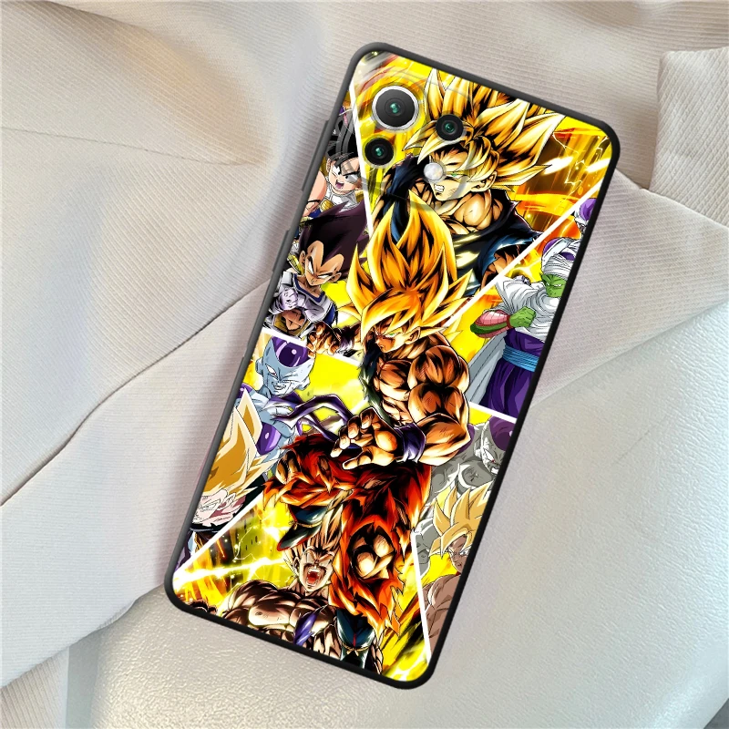 Dragon Ball Anime Goku Custodia morbida nera per telefono per Xiaomi Mi 12X 11 12 13 Lite 10T 11T 12T Pro 13 14 15 Pro