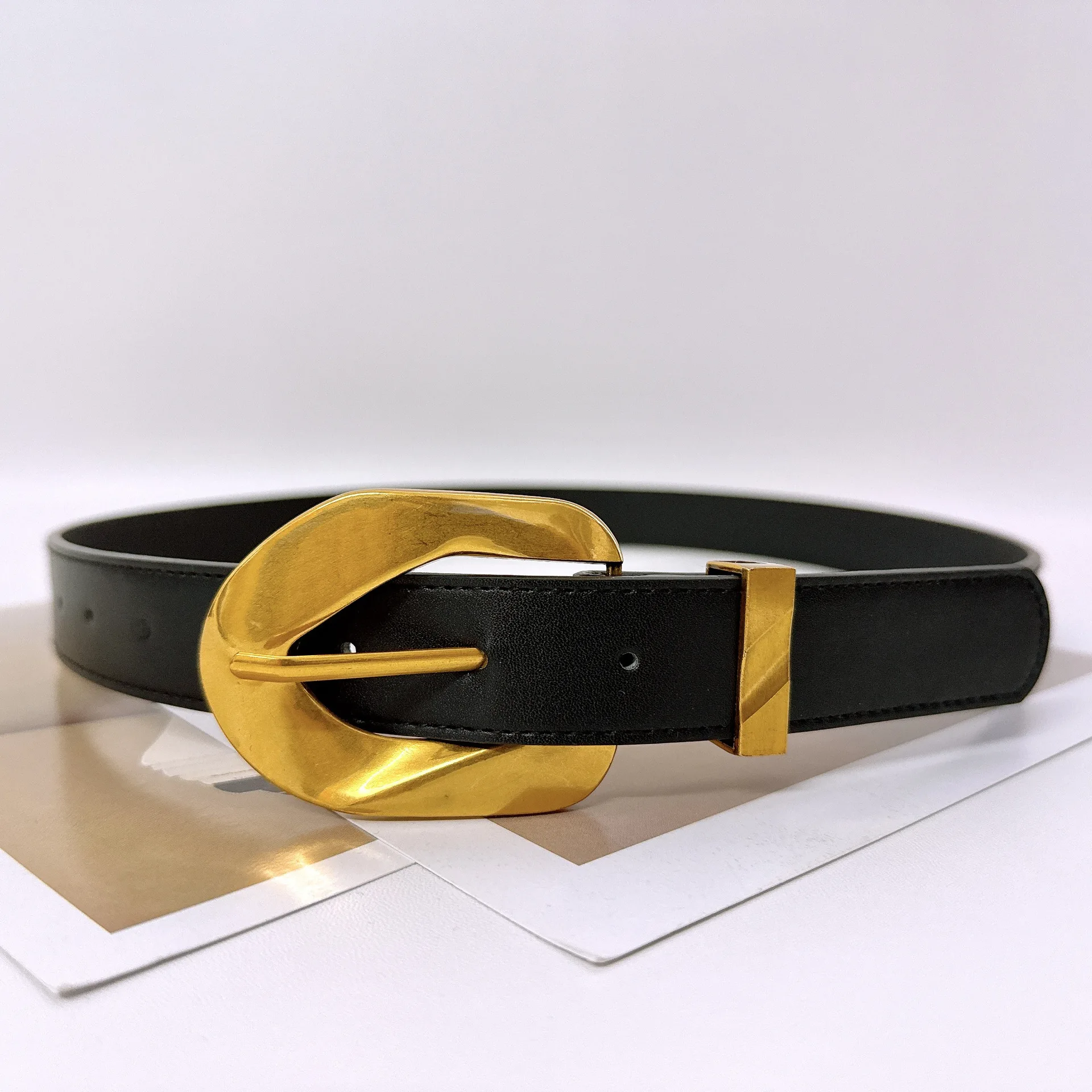 Дизайнерские ремни для женщин, высокое качество, роскошный Y2K, женский пояс, черный кожаный пояс, джинсы для девочек, пояс-корсет в стиле панк, готический