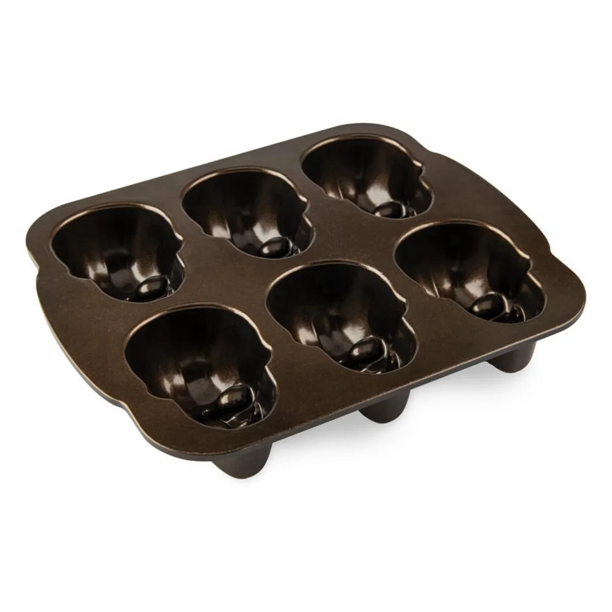 Ware Halloween Bakeware, teschio stregato Cakelet Pan, bronzo